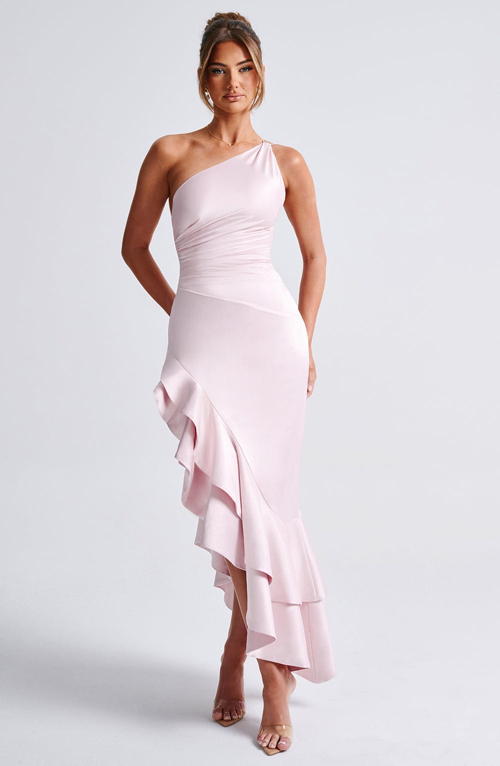 Esmeraya Silk Maxi Dress in Blush Blush 7