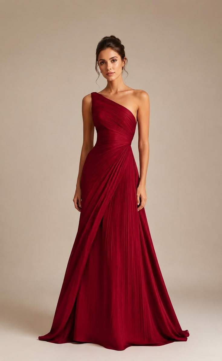 Margot One Shoulder Evening Gown Multi 1
