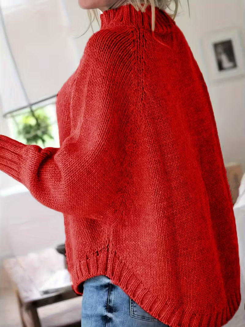 Pamella Cable Knit Oversized Sweater Dress Gray 6