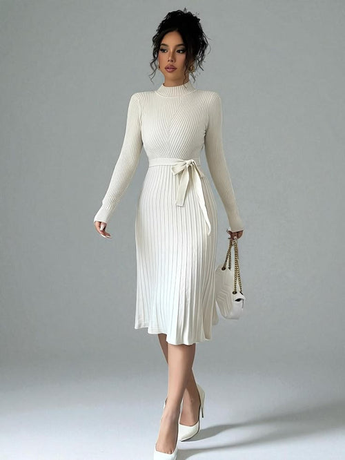 Margot Knit Midi Dress White 1