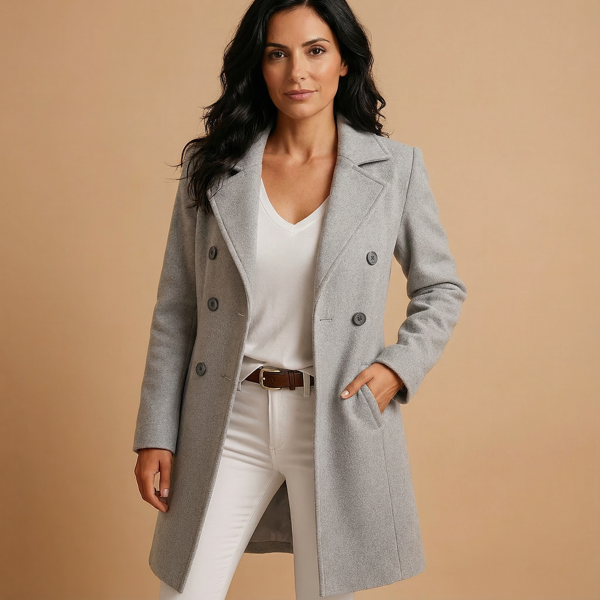 Vivienne Wool Winter Coat Grey 3