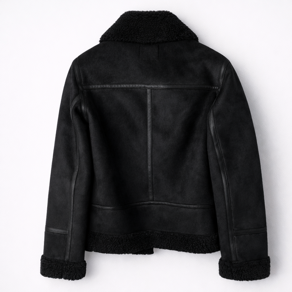 Caroline Shearling Aviator Jacket Brown 9
