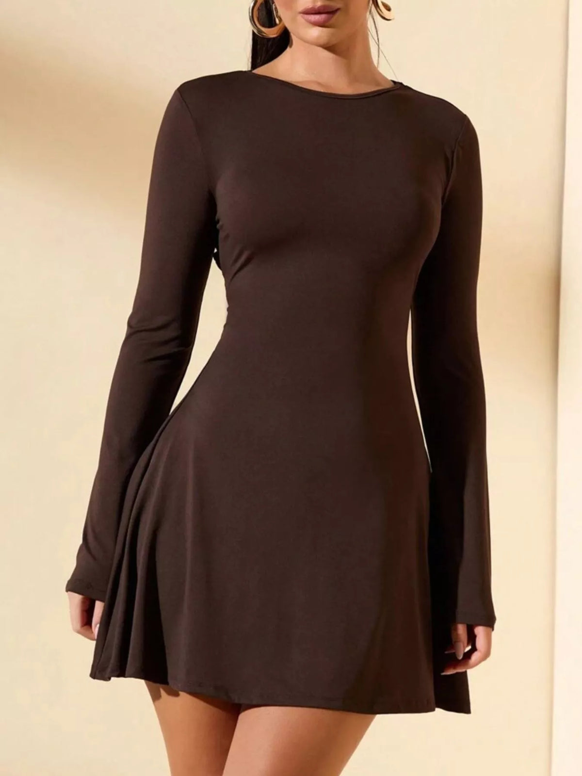 Margot Satin Mini Dress Black 3