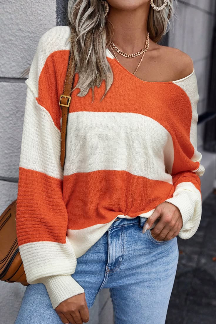 Margot Knit Sweater Orange 1