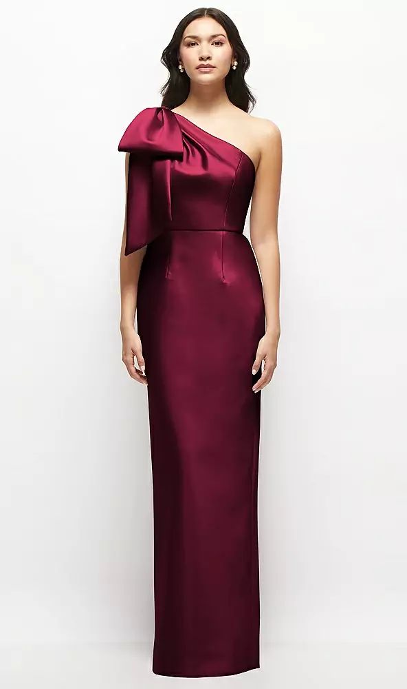 Maia One-Shoulder Satin Maxi Dress Multi 1