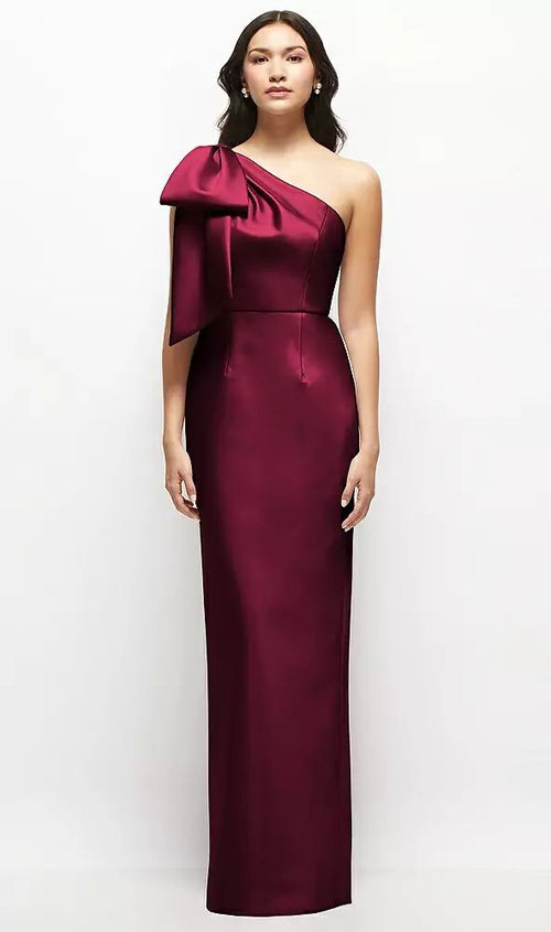 Maia One-Shoulder Satin Maxi Dress Multi 1