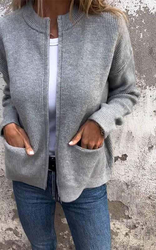 Margot Knit Cardigan Jacket Blue 1