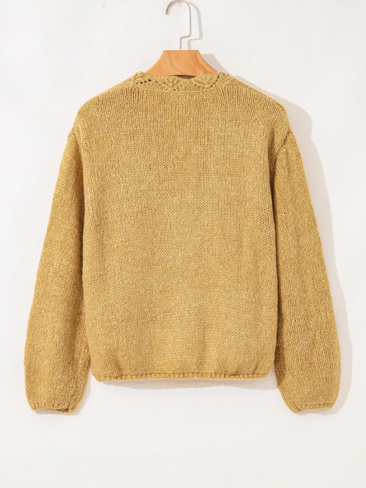 Ophelia Scallop Cardigan Camel 7