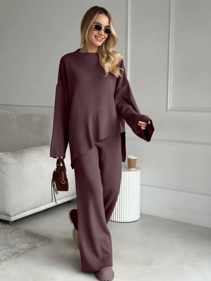 Margot Knit Sweater & Wide Leg Pants Set Multi 1