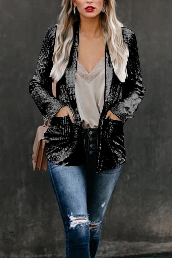 Margot Sparkle Cropped Jacket Gold 6