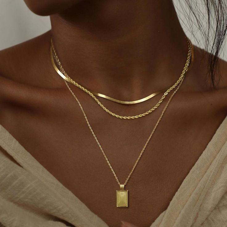 "GOLD SILVER NECKLACES FOR WOMEN - 14K REAL GOLD PLATED STACKABLE CHAIN, DIAMOND CIRCLE CZ PENDANT, TRENDY JEWELRY SET G Gold 1