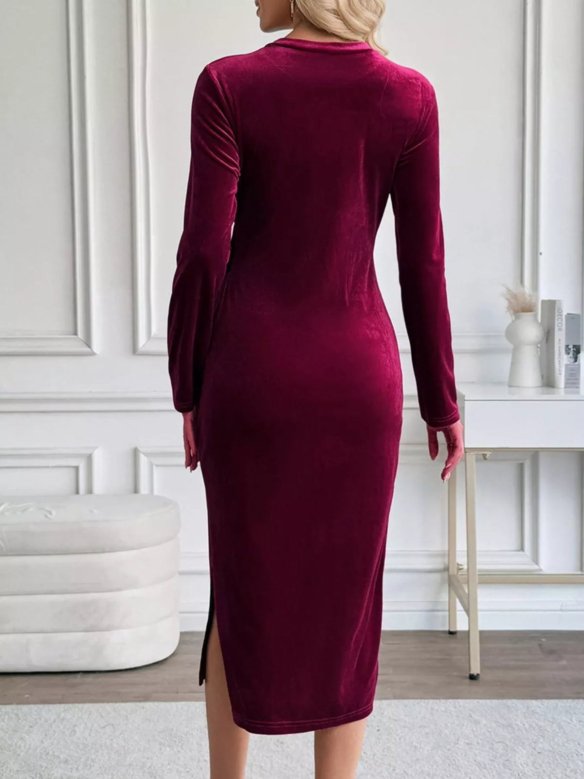 Margot Velvet Maxi Dress Burgundy 6