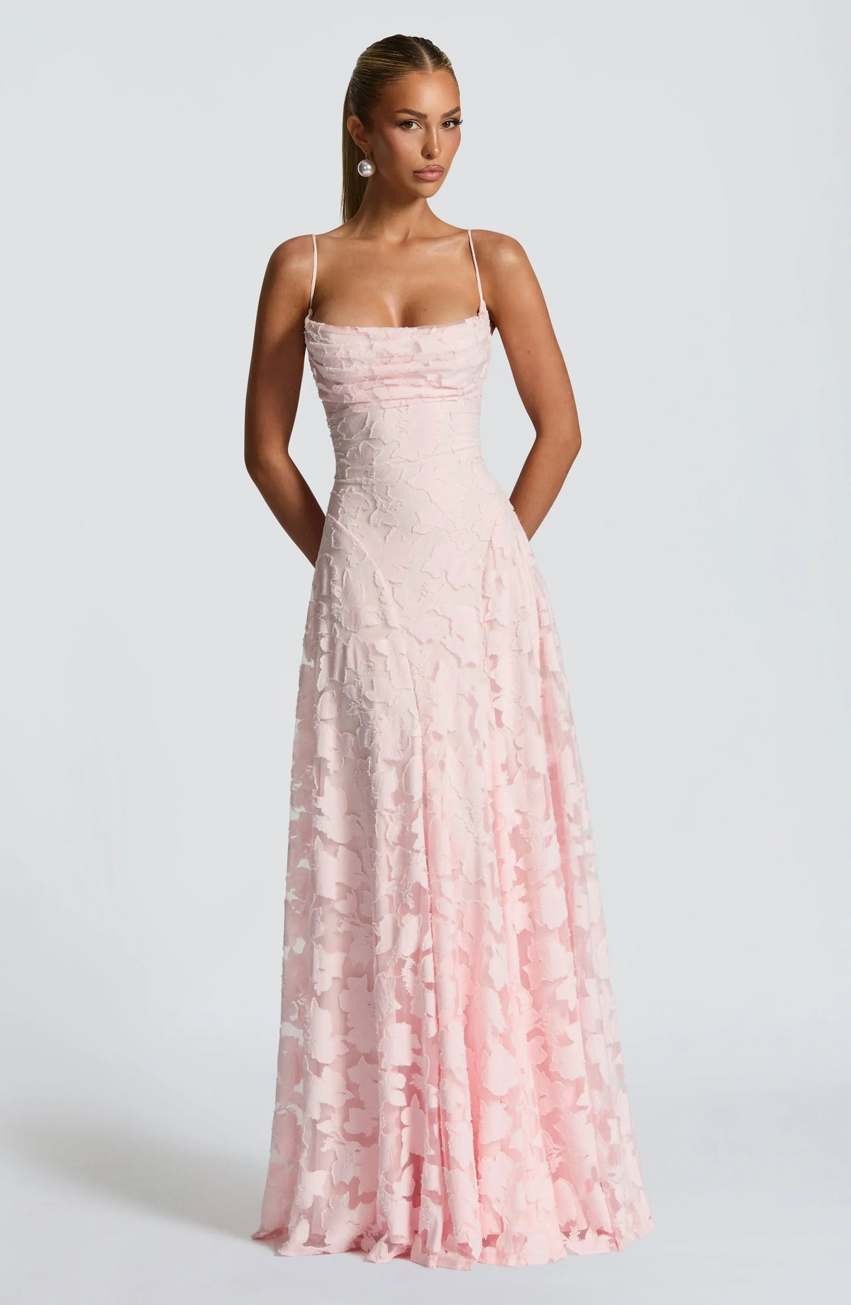 Calliope Flowing Maxi Dress Ivory 4
