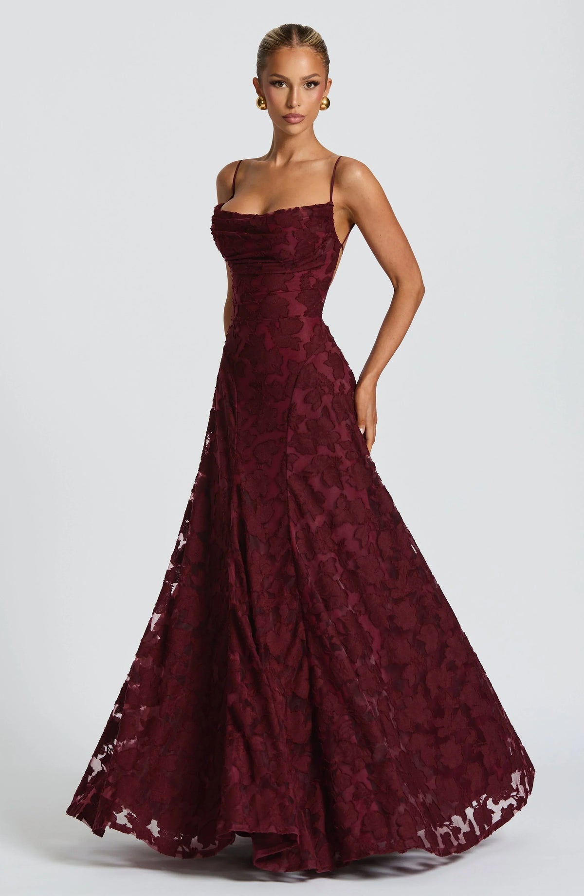 Calliope Flowing Maxi Dress Cherry paint 6