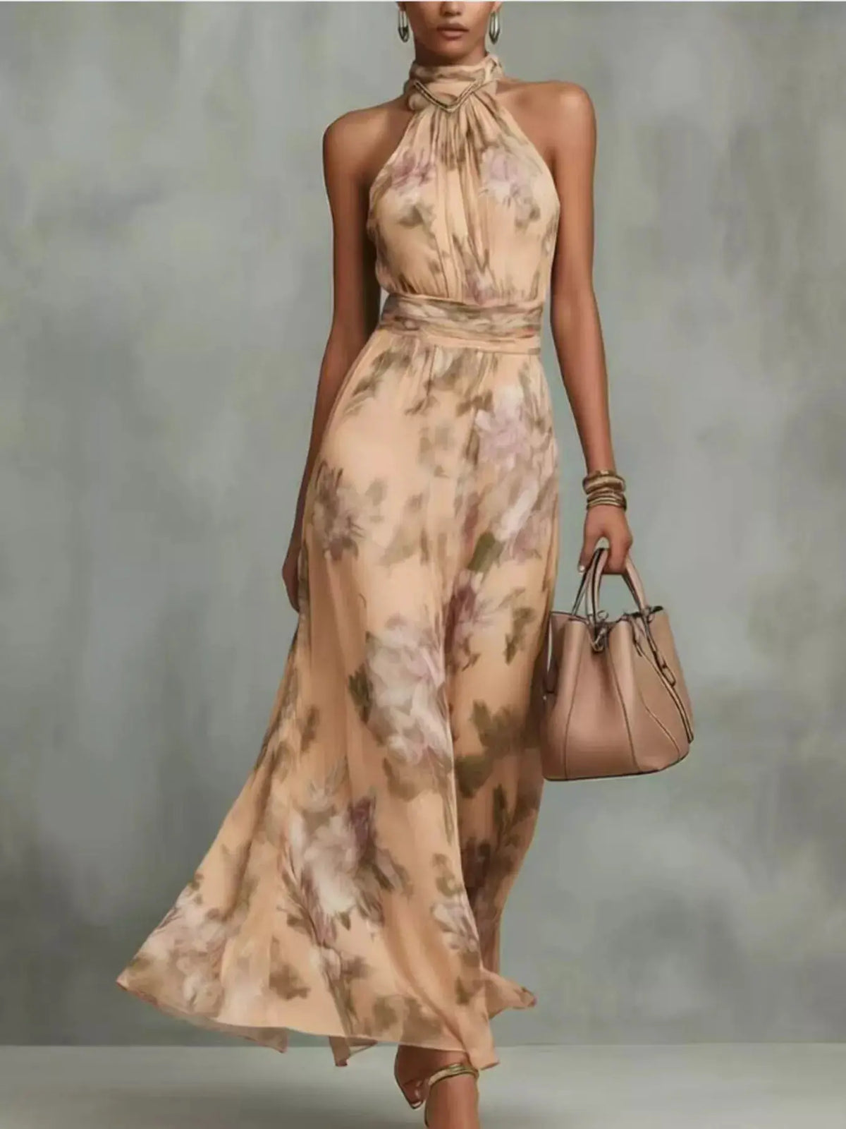Valentina Floral Maxi Dress Black 8
