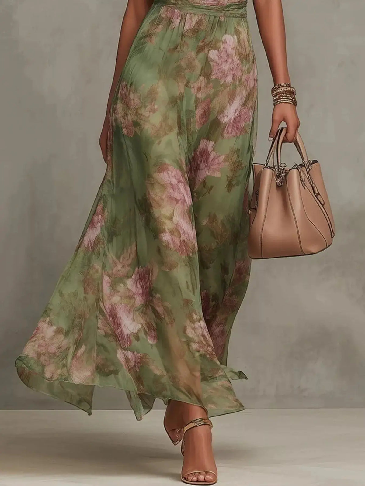 Valentina Floral Maxi Dress Light Purple 4