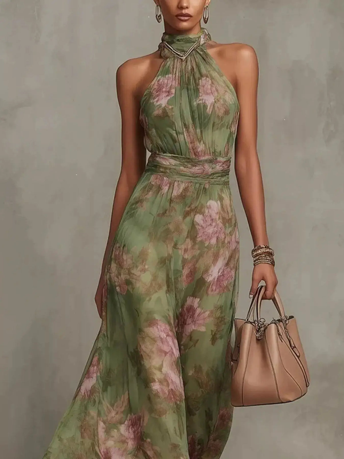Valentina Floral Maxi Dress Pink 5