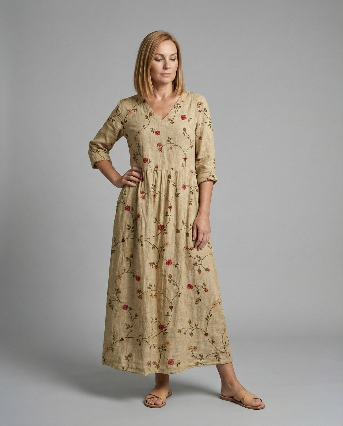 Margot A-Line Maxi Dress Multi 10
