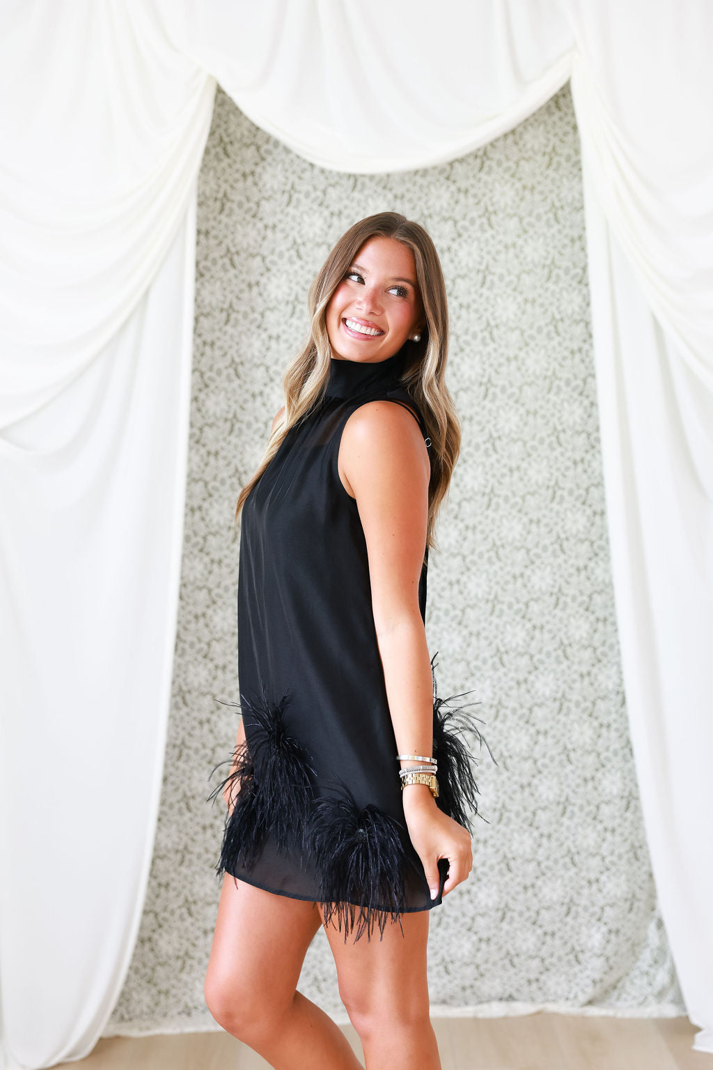 Emmy Satin Slip Dress in Black Black 4