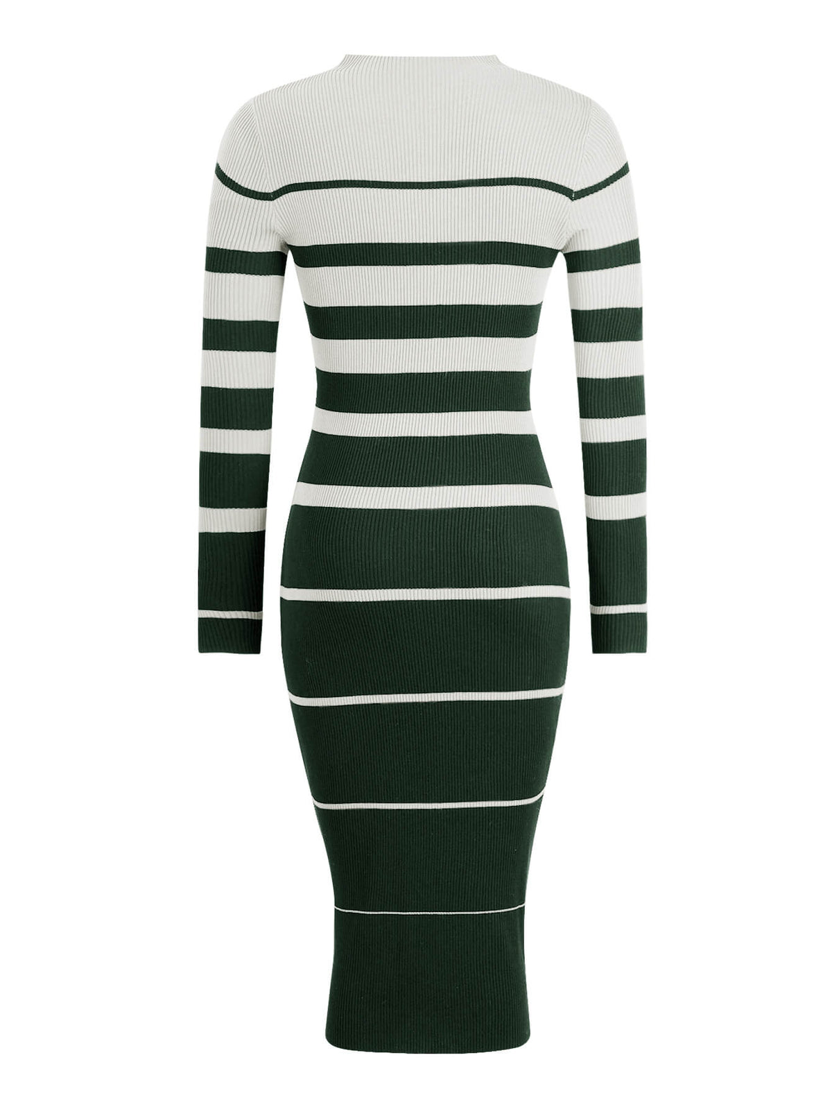Margot Striped Midi Sweater Dress Green 6