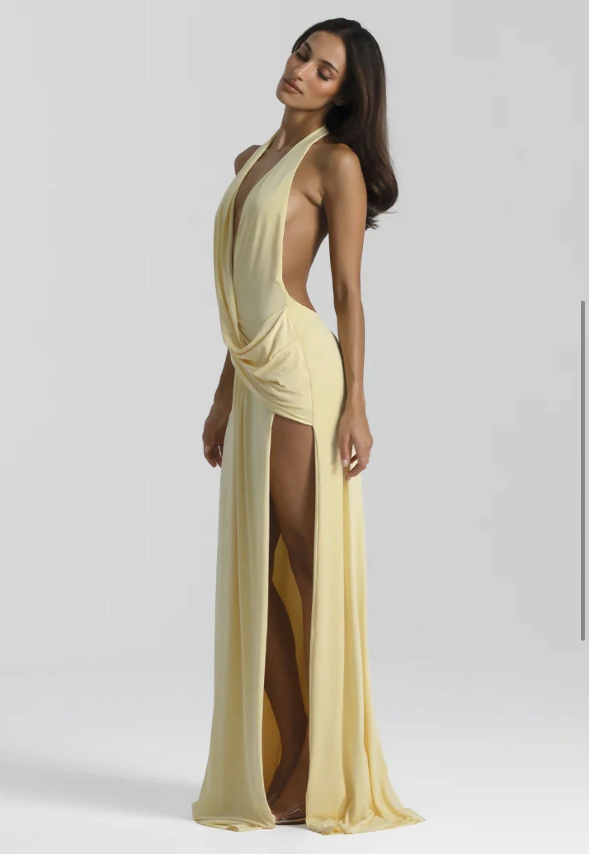 Winona Satin Gown Black 7