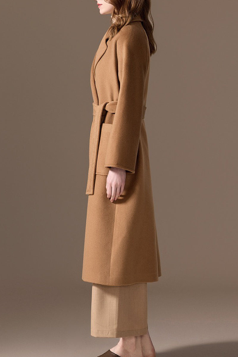 Margot Cashmere Wrap Coat Camel 4
