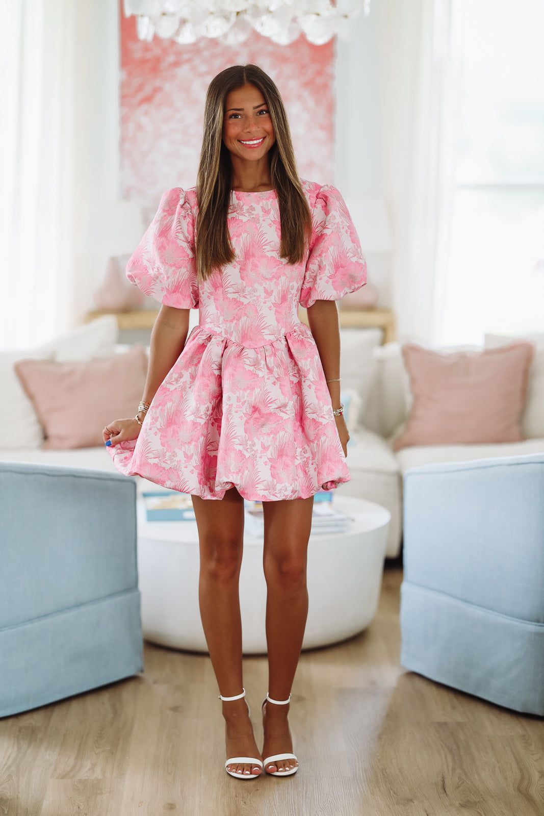 Ophelia Silk Mini Dress Pink 2