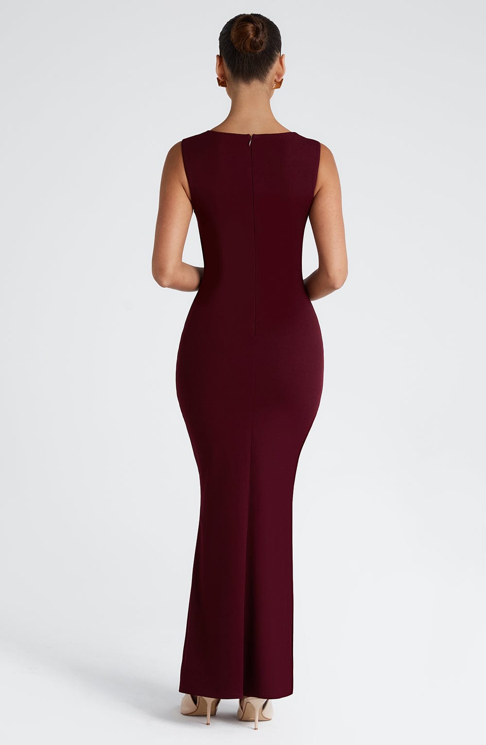 Helena Satin Maxi Dress Cherry Lacquer 3