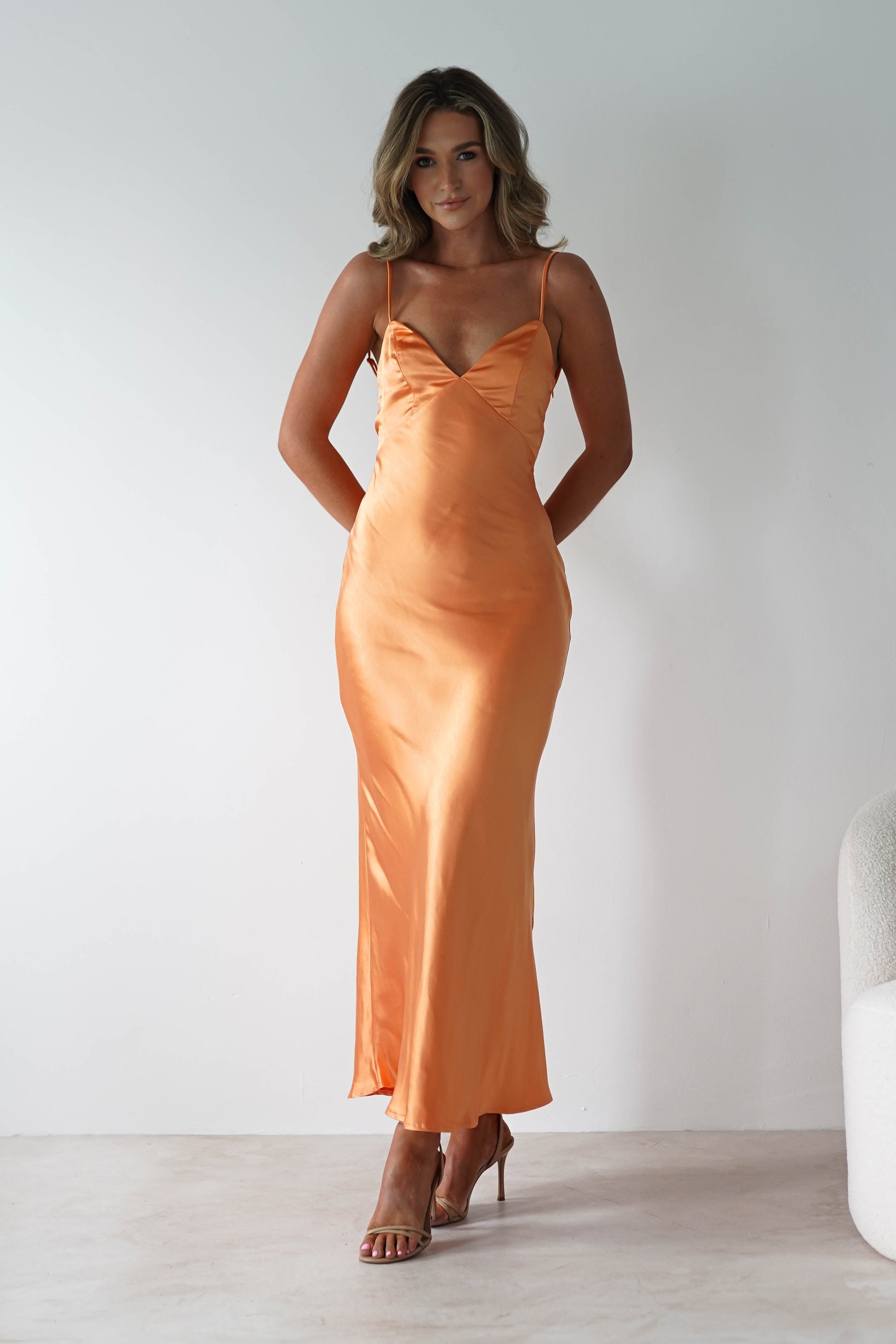 Hermie Silky Satin Maxi Dress 8