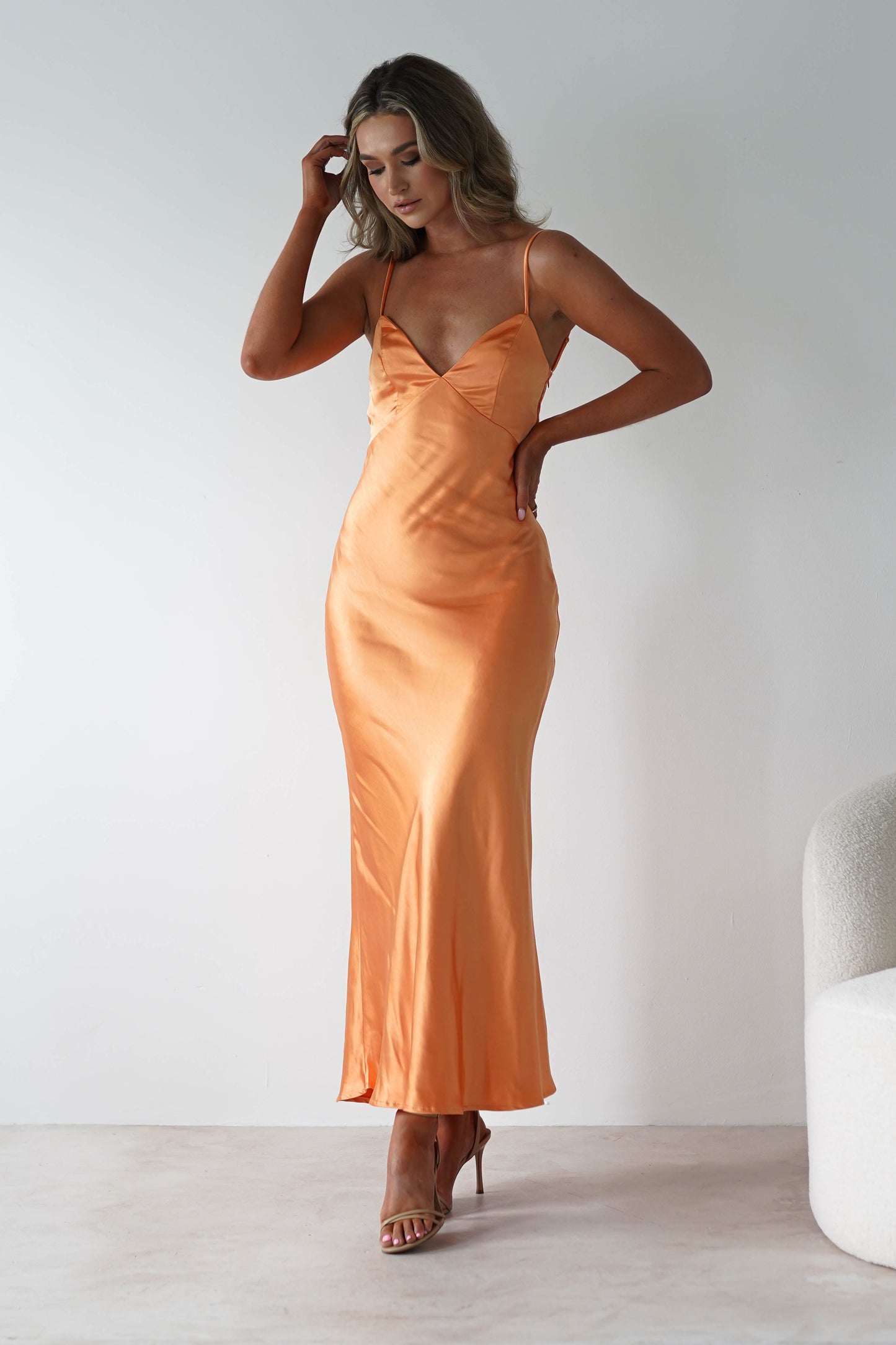 Hermie Silky Satin Maxi Dress 7