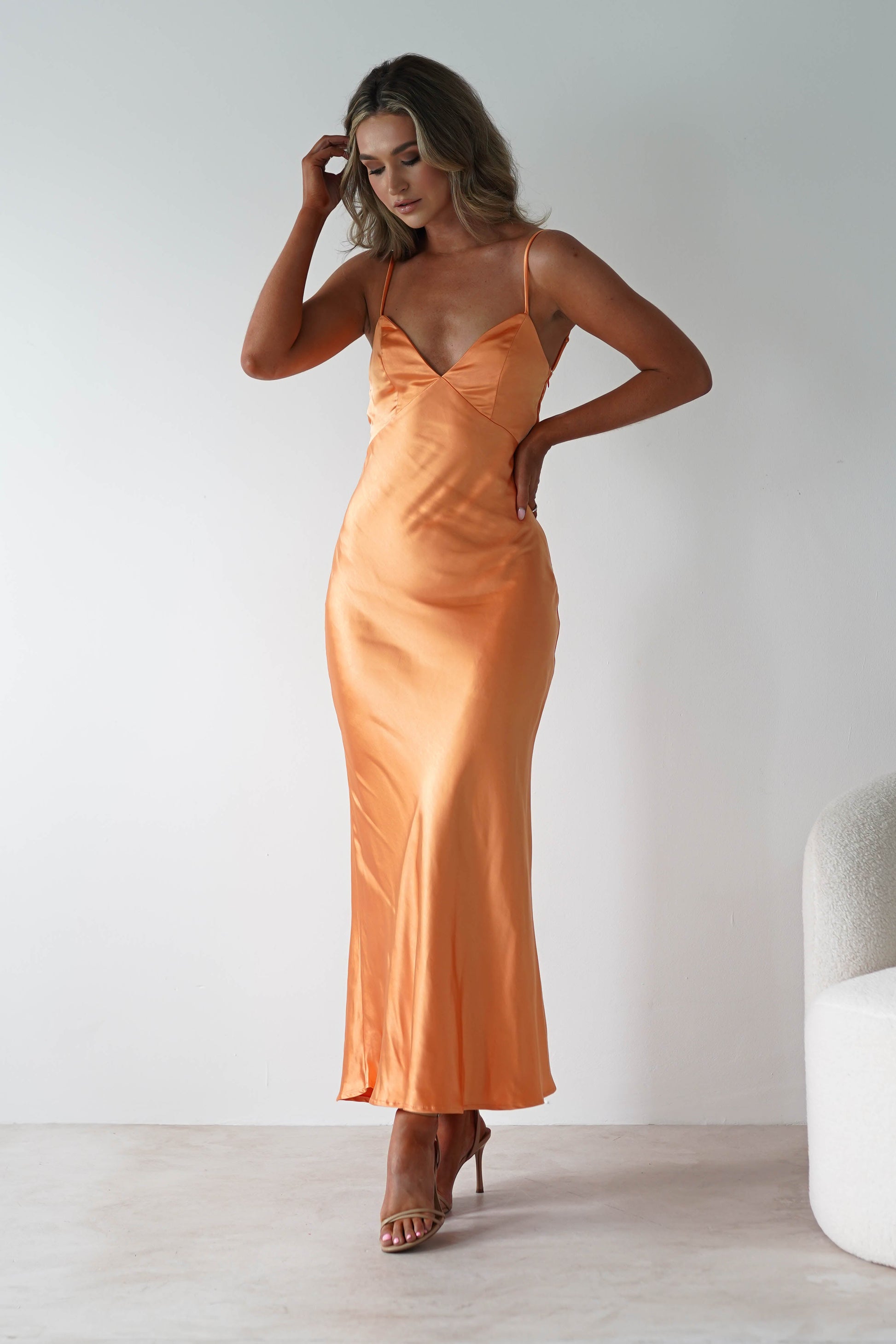 Hermie Silky Satin Maxi Dress 7