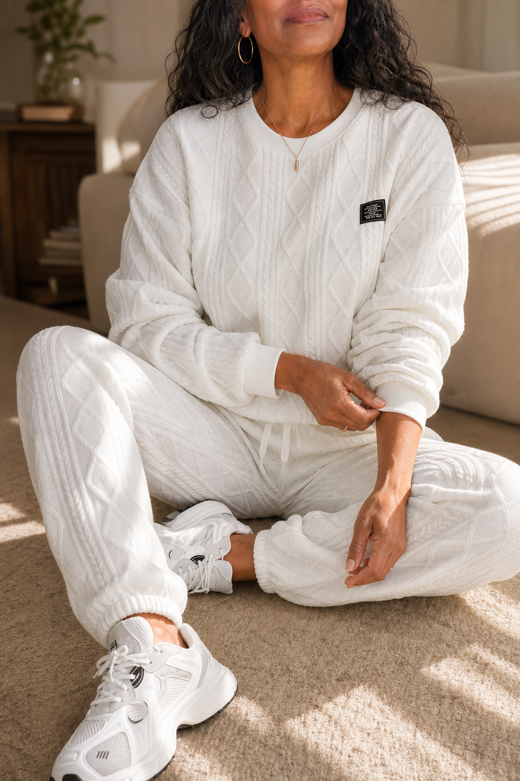 Celeste Knit Co-ord Set Beige 1