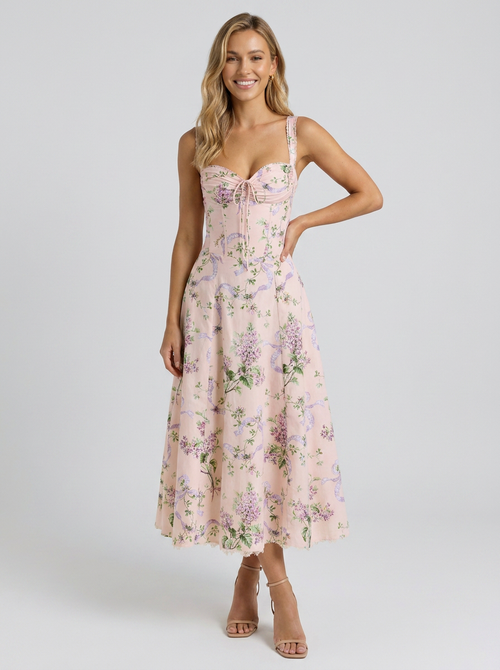 ROSIE MAXI DRESS Blush Pink Bloom 1