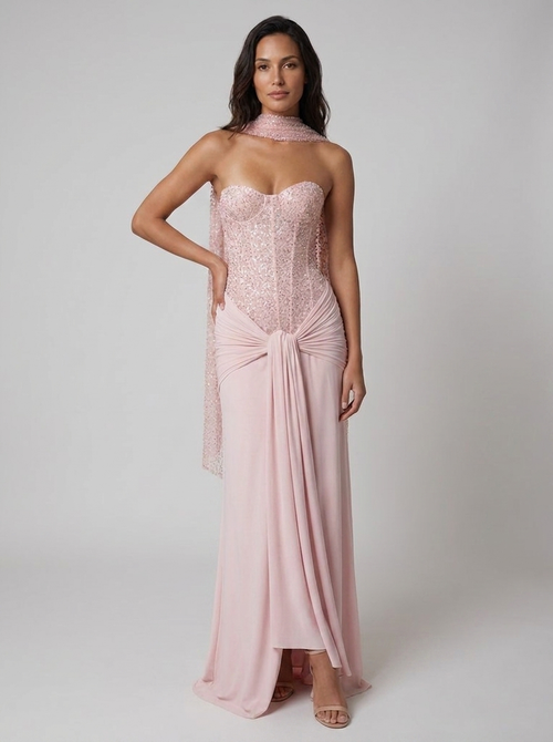 LIMA MAXI DRESS Pink 1
