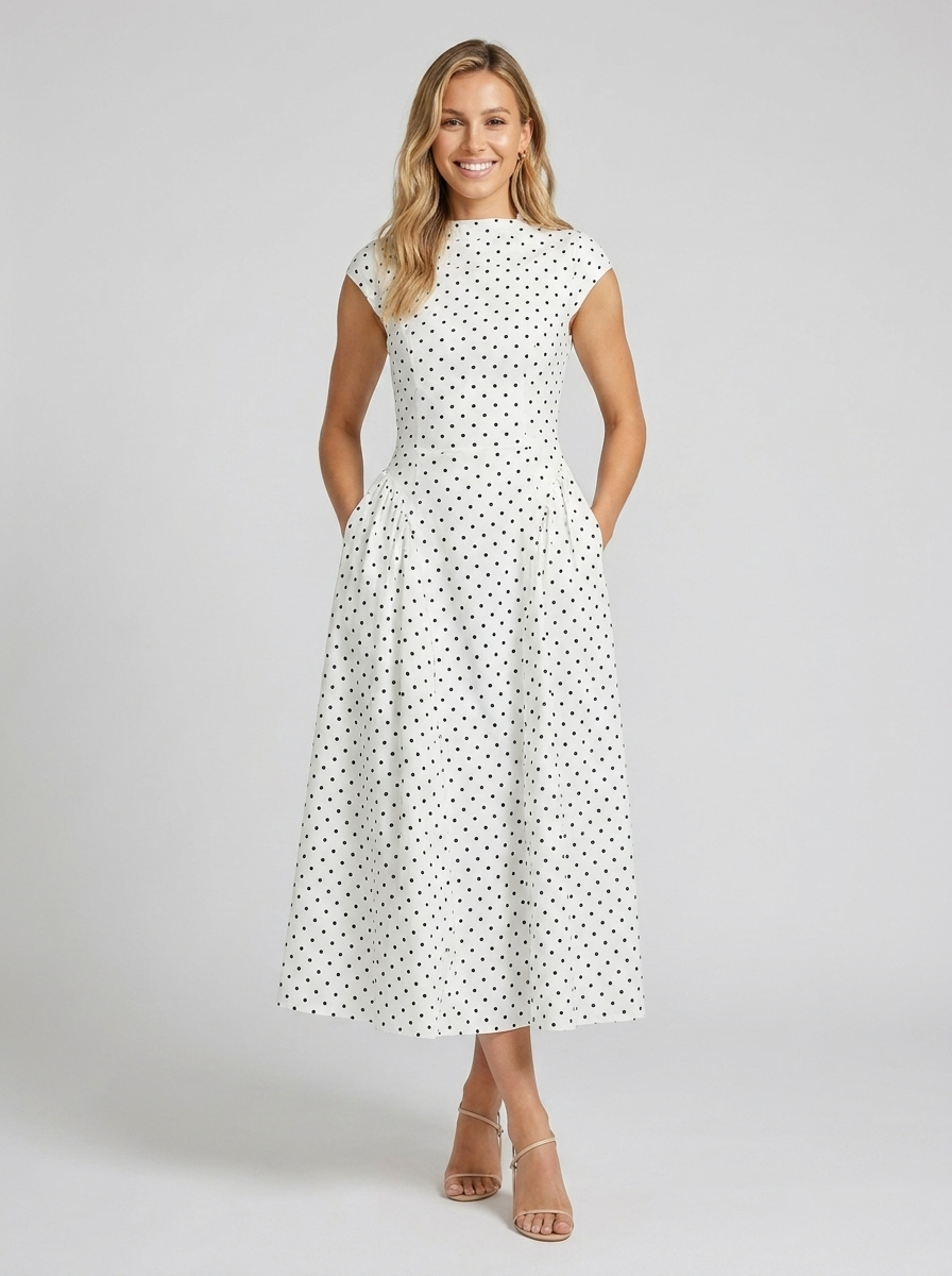 White Polka Dot side