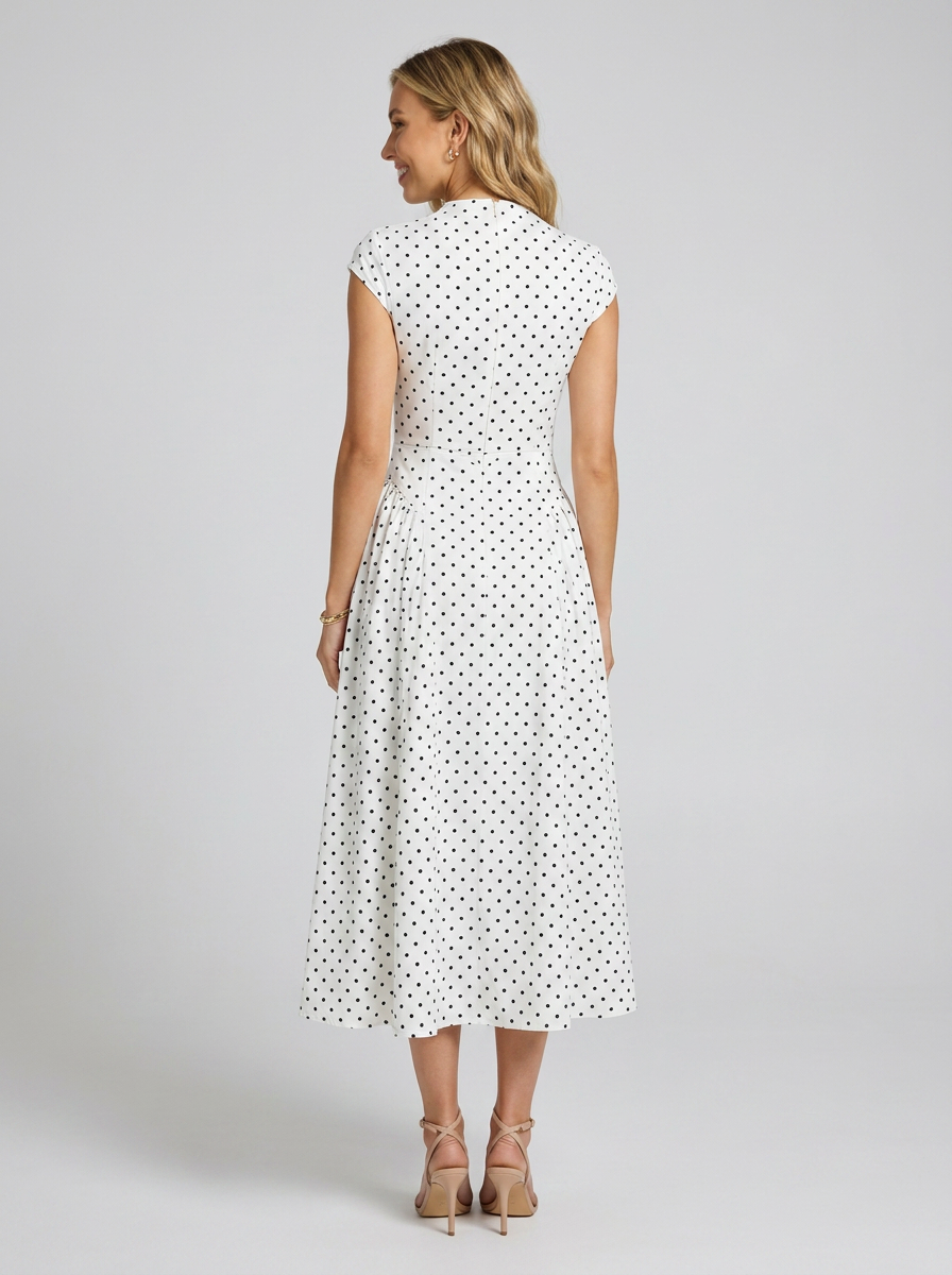White Polka Dot back