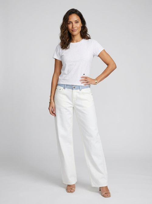 MILLY STRIPED RELAXED JEANS 1