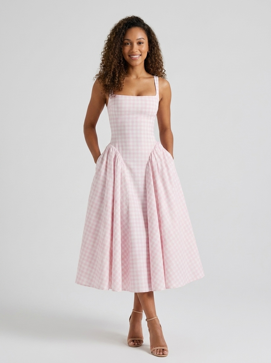 Blush Gingham side