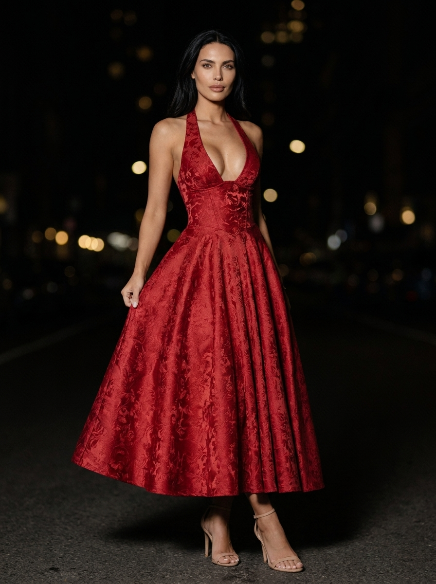 Stephanie Velvet Midi Dress Blush 2