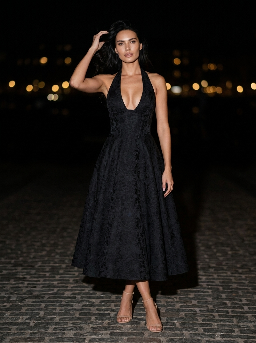 Stephanie Velvet Midi Dress Blush 8