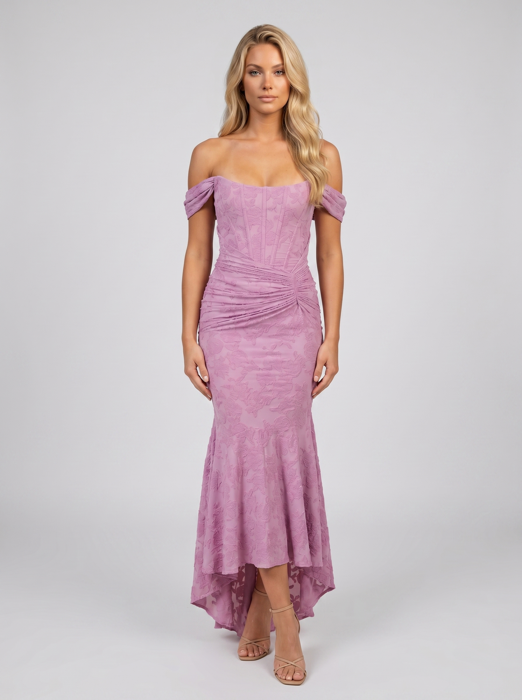 Elodie Maxi Dress Pink front