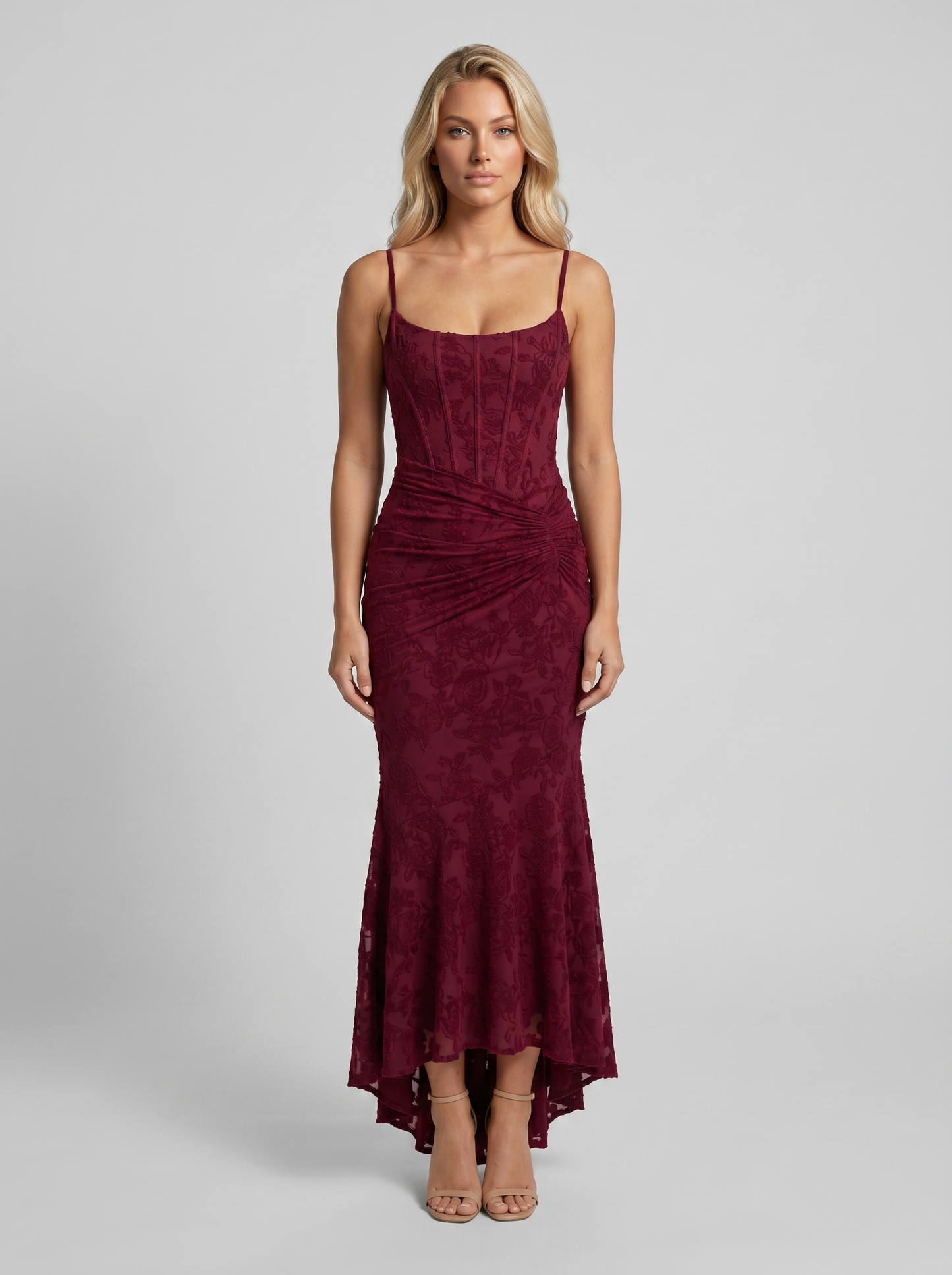 Elodie Maxi Dress Red front
