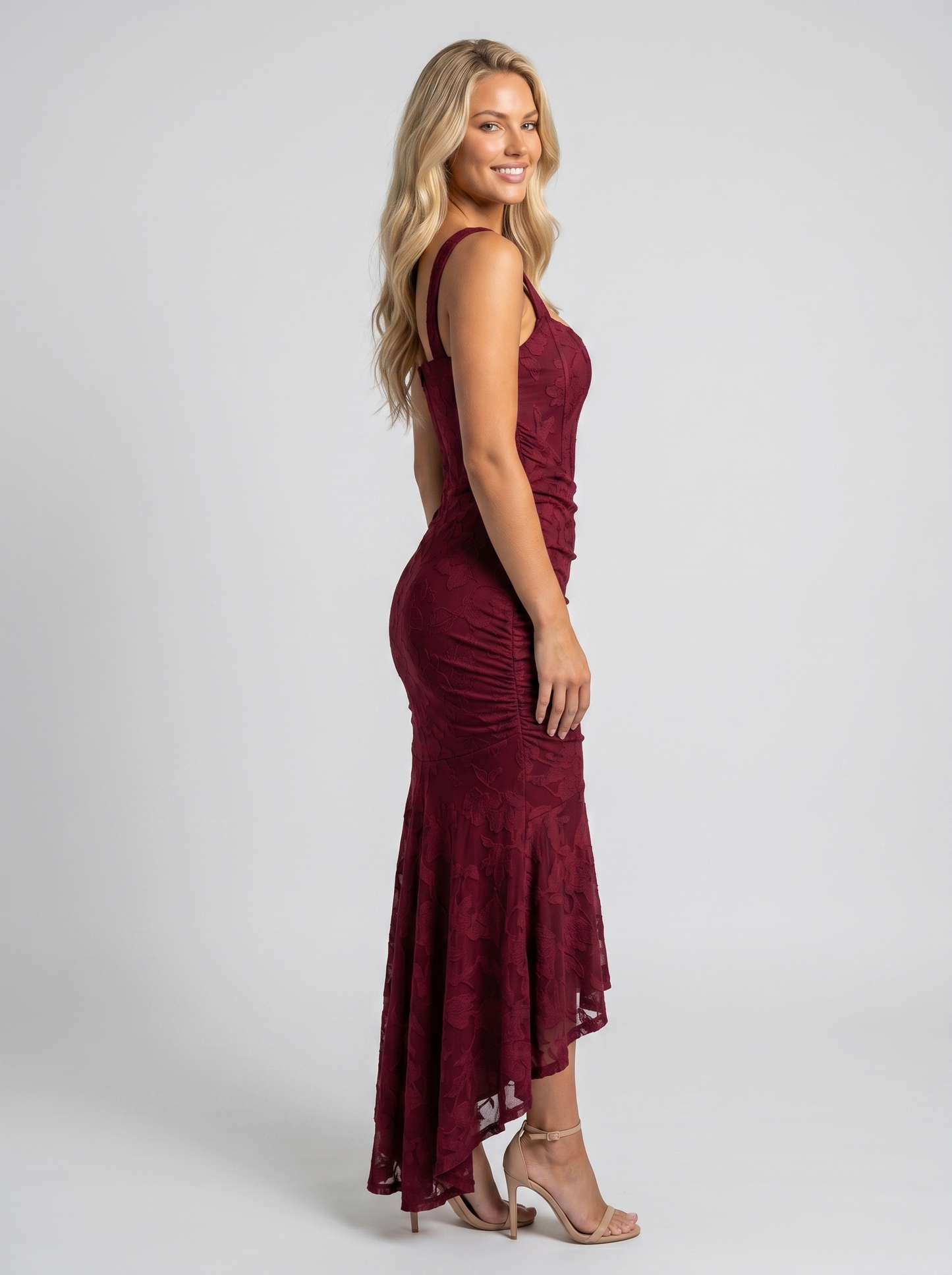 Elodie Maxi Dress Red side