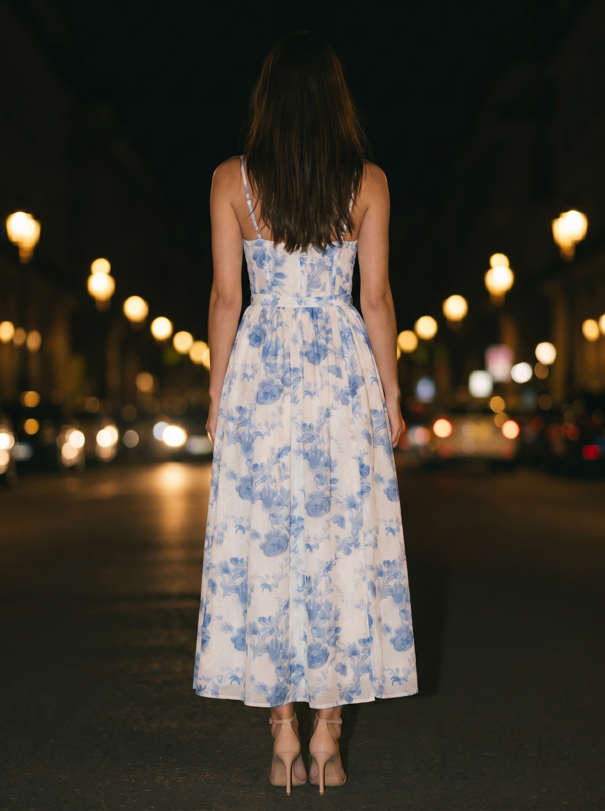 Amira Velvet Maxi Dress Rose Petal 9