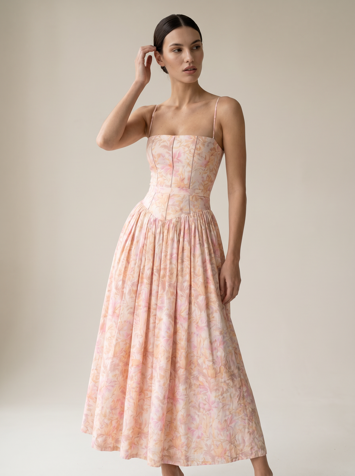 Isabelle Floral Maxi Dress in Garden Bloom Sky Garden 8