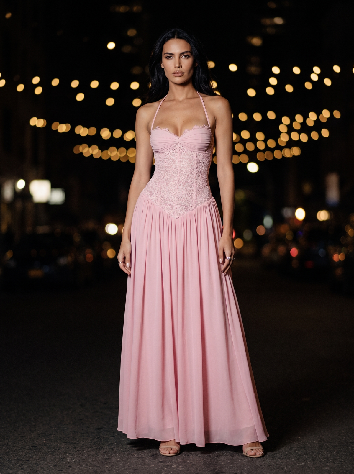 Aubrey Maxi Dress Pink 5