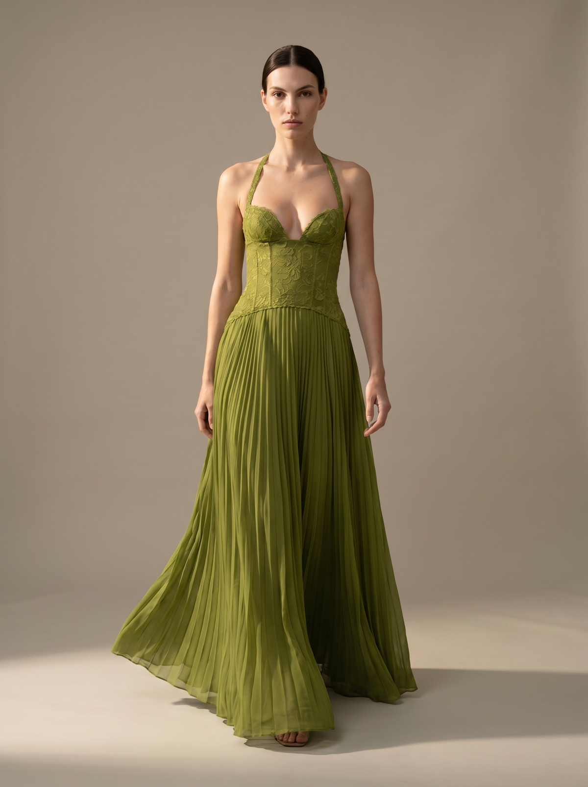 Aurora Satin Maxi Dress Blue 5