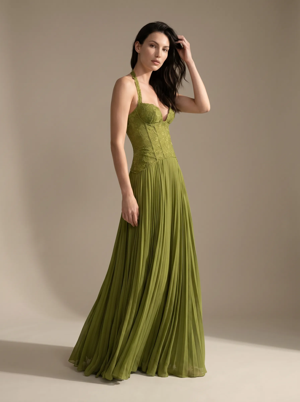 Aurora Satin Maxi Dress Blue 6