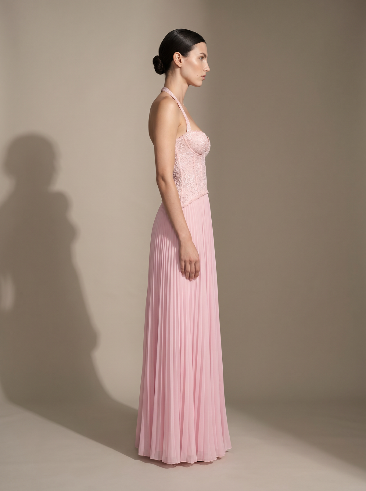 Aurora Satin Maxi Dress Pink 9