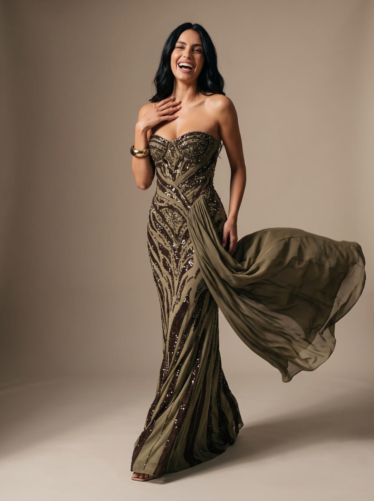 Nathalie Strapless Evening Gown Pink 6